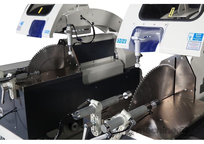 caption OZ MACHINE Radial Double Mitre Saw. 3 axis . 6000mm. Versatile / productive