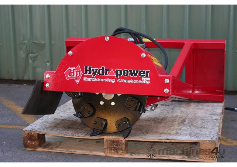 caption FINER HYDRAULICS - Stump GrinderSkid Steer