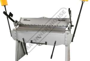 PB-420 Manual Panbrake 1250 x 2.0mm Mild Steel Bending Capacity Removable Individual Bending Fingers