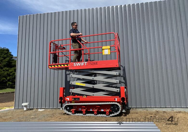 New Swift TS06E 19ft Full Electric Rough Terrain Scissor Lift with Auto Level