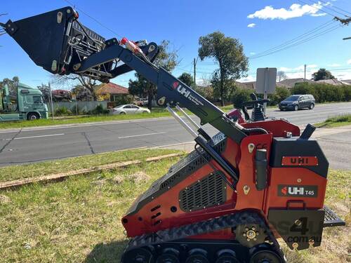 2023 UHI Kubota Engine 35.5HP T45 Skid Steer Loader with Hansa Triple Pump, 4in1 Bucket