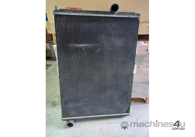 caption Radiator fits into a Sterling LT9500 truck with CAT C12 Engine.
