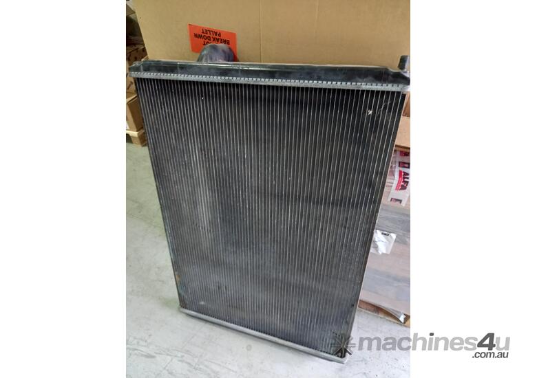 caption Radiator fits into a Sterling LT9500 truck with CAT C12 Engine.