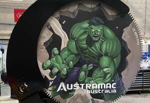 AUSTRAMAC Rock Saw to Suit 30T - 80T Excavators POWERCUT 3000P (3m Blade + Shield + Stand + Offset)