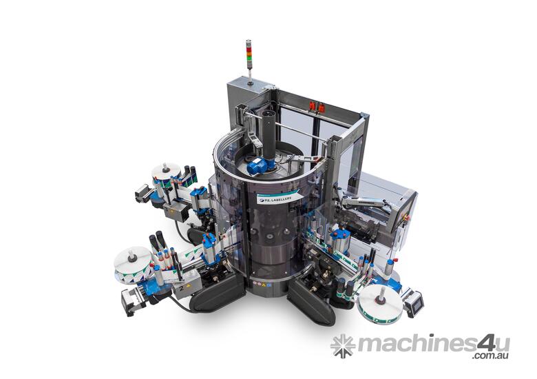 caption P.E. Labellers Rotary Bottle Labelling Machine: Up to 72,000 per hour!