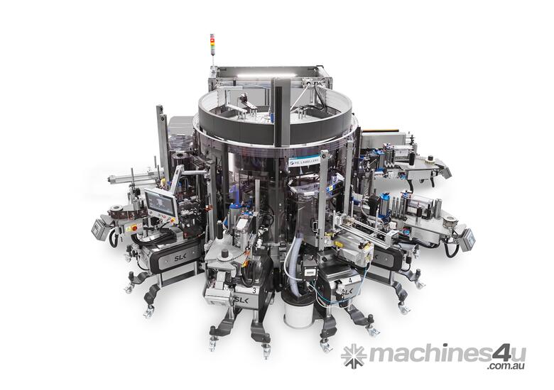 caption P.E. Labellers Rotary Bottle Labelling Machine: Up to 72,000 per hour!