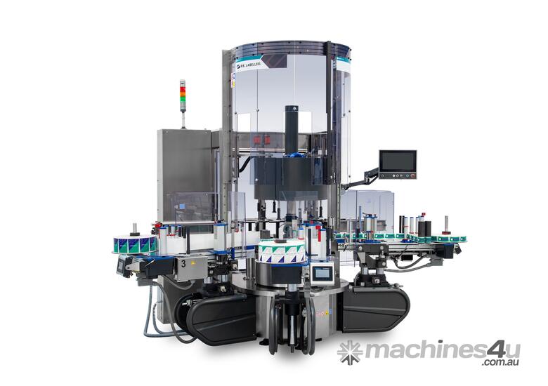 caption P.E. Labellers Rotary Bottle Labelling Machine: Up to 72,000 per hour!