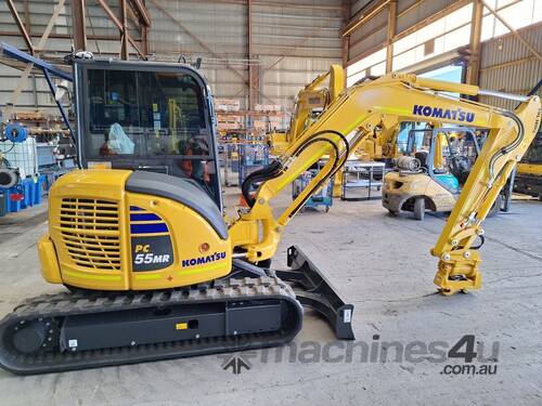 NEW 2024 Komatsu PC55MR-5 Cabin 5.5 tonne Excavator for Dry Hire & Wet Hire