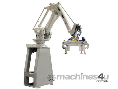 caption Robotic palletising arm