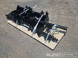 Unused Captok Selection of Mini Excavator Attachments, QTY (7 of) , Rake, Ripper, Auger, 12inch Auge - picture0' - Click to enlarge