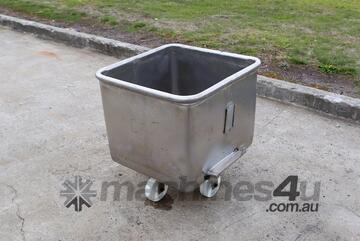 Stainless Steel Dump Bin Tank Tub Trolley - 180L