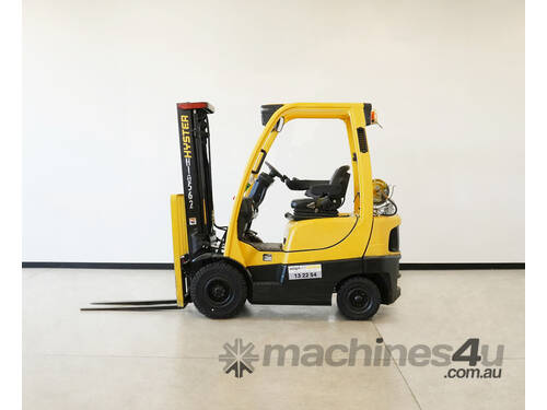 caption Hyster 1.8T LPG counterbalance forklift.