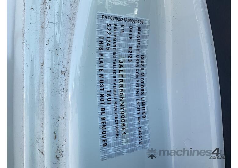 2023 Isuzu FRR 110-240 Curtainsider