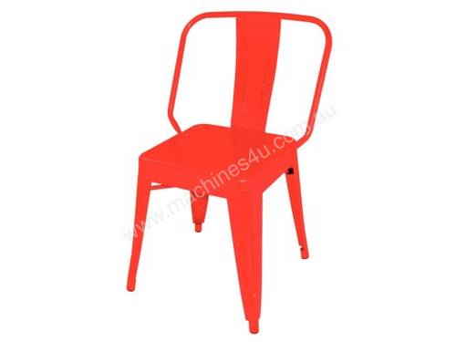 Bolero Red Steel Bistro Side Chair (Pack 4)