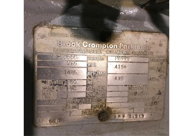 265 kw 350 hp 4 pole 415 volt AC Electric Motor