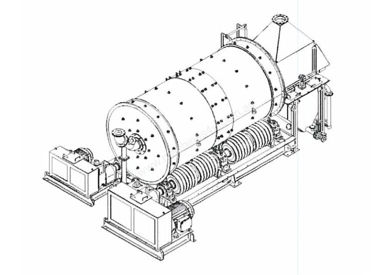 Used 2008 Transmin Roller Mounted Ball Mill Complete Lithium Mill