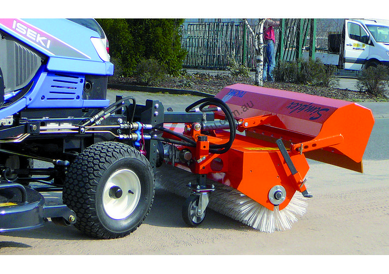 caption Simplex Road Sweeping Broom for SkidSteers and Front End Loaders