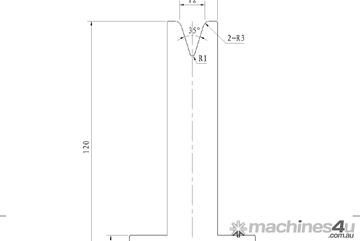 STEELMASTER Bottom Single 12mm Vee Tooling - US 20.412/35 V=12 R3.0 L.MM.835 STEELMASTER Bottom Single 12mm Vee Tooling - US 20.412/35 V=12 R3.0 L.MM.835