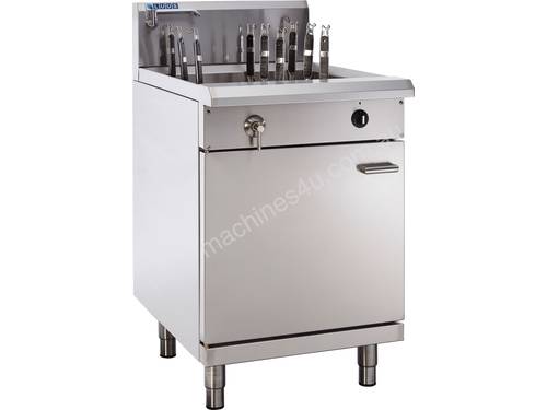 9 Basket Noodle Cooker with thermostat control, drain and overflow system