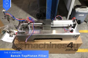 Flamingo 100-1000ml Bench-top Piston Filler, Fully Air Operated, Nozzle Options and Easy Cleaning