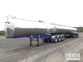 Freighter - Tieman Tri/A B-Double 38,000 Litre S/S Food Grade Tanker Combination - picture1' - Click to enlarge