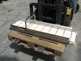 Stainless Steel Motorised Incline Belt Conveyor - 1.4m long - picture0' - Click to enlarge