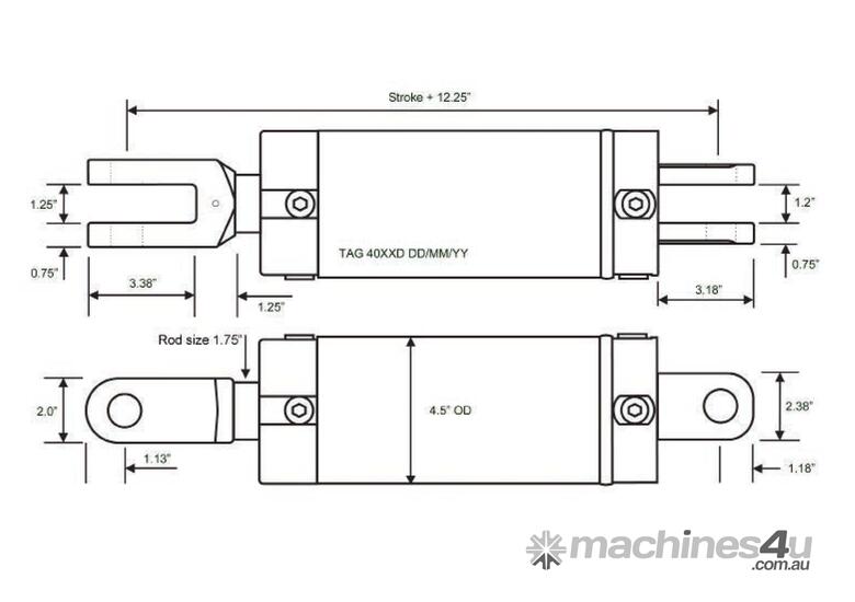 New Not Specified Unknown Hydraulic Cylinder Agram Agricultural Ram 4 0