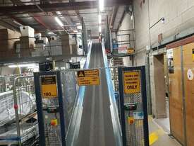 Motorised Mezzanine Roller Belt Conveyor Box Elevator High Stainless sides - picture0' - Click to enlarge