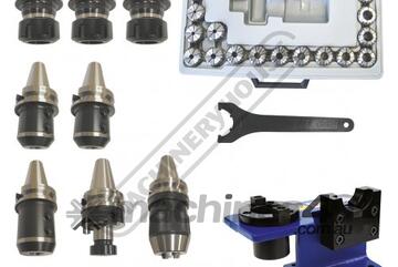 BT40 CNC Starter Tooling Package Deal Includes Drill Chuck, Collet Chucks, Side Locks & Face Mill H