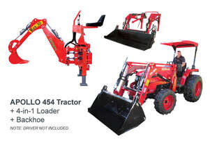 APOLLO 45hp 4WD Diesel Tractor + FEL + Backhoe