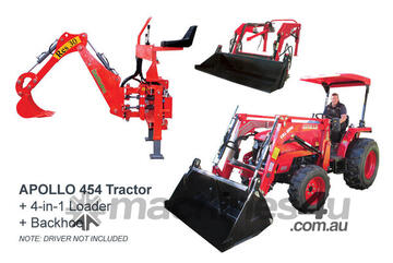 APOLLO 45hp 4WD Diesel Tractor + FEL + Backhoe