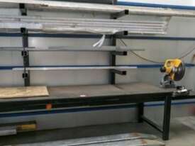 Bench and Steel Rack With DeWalt DW872-XE Drop Cold Cut Saw - picture1' - Click to enlarge