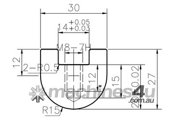 R15mm RADIUS BAR PRESS BRAKE TOOLING | TO SUIT LARGE RADIUS BAR HOLDER