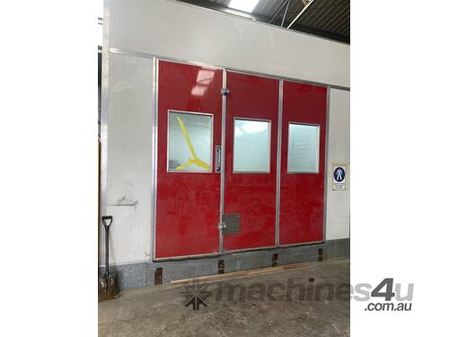 Spray booth full down draft industrial low bake oven