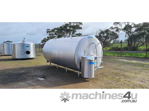 8000lt STAINLESS STEEL TANK, MILK VAT