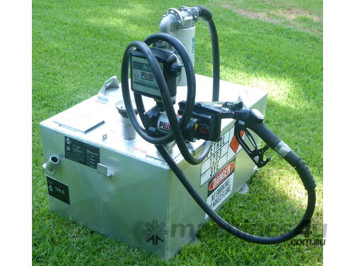 New 250L Unleaded Petrol Fuel Cell Tank, Italian 12v Pump, Bowser Gun, Fuel Meter