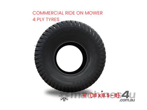 caption 1 X COMMERCIAL RIDE ON MOWER 4 PLY TYRES - 18 X 8.50- 8