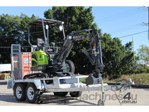caption Achilles A23SE Mini Excavator Trailer Package Yanmar Engine