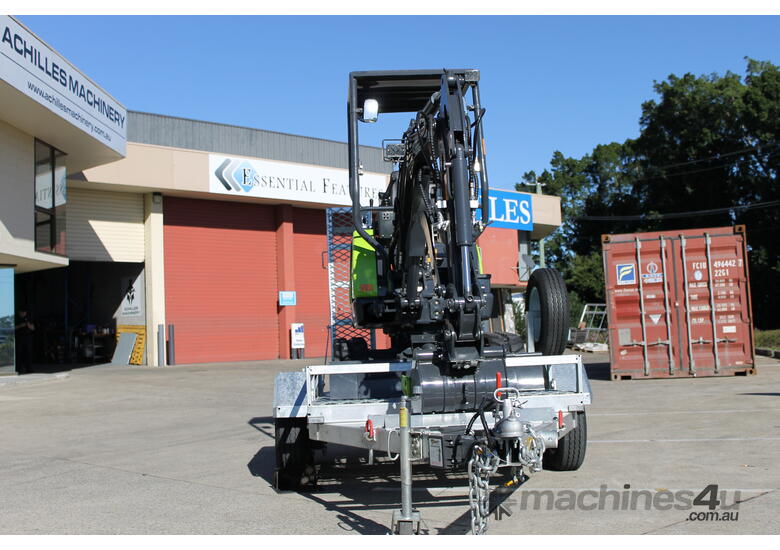 caption Achilles A23SE Mini Excavator Trailer Package Yanmar Engine