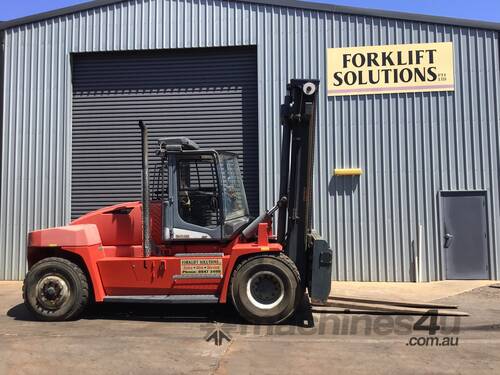 caption Kalmar 16T Diesel Forklift: Superior Truck Uptime + Fuel & Maintenance Savings!