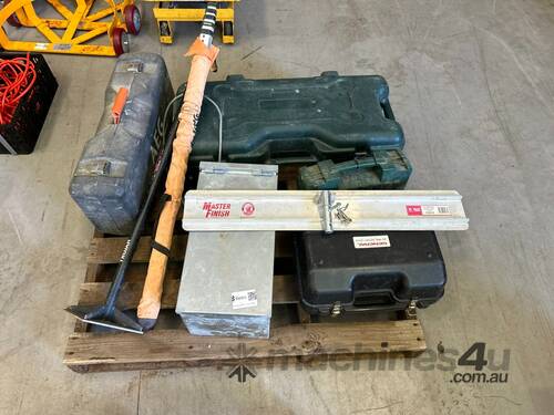 Pallet of Assorted Tools and Grinders