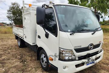 Hino 300 Series 717 Wide Cab Automatic 4x2 PTO Tipper with Crane Truck. Ex Regional Council