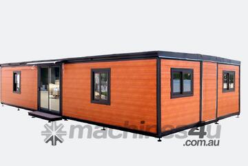 40ft Expandable Container House with Ensuite Timber Look Exterior Finish