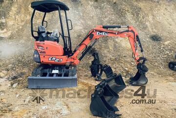 Mini Excavator 2 Ton EM2.1 with Yanmar engine, plus free attachments
