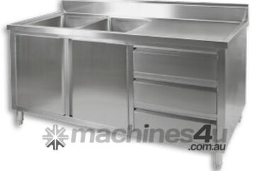 Dsc 1800L H Kitchen Tidy Cabinet With Double Left Sinks