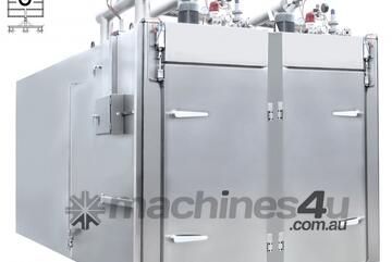 PACIFIC 8 Trolley Twin Door Straight Through Smokehouse Oven