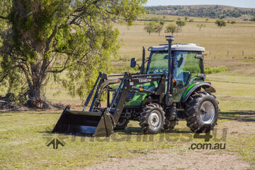 AgKing - Enfly 70HP Tractor A/C Cabin 4WD DQ704 with FEL & 4in1 Bucket