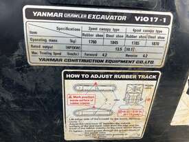 2024 Yanmar VI017 Excavator (Rubber Tracked) - picture0' - Click to enlarge