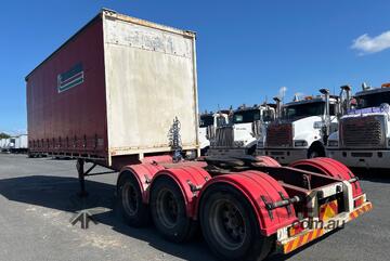 2001 Barker Heavy Duty Tri Axle 24ft Tri Axle Curtainside A Trailer