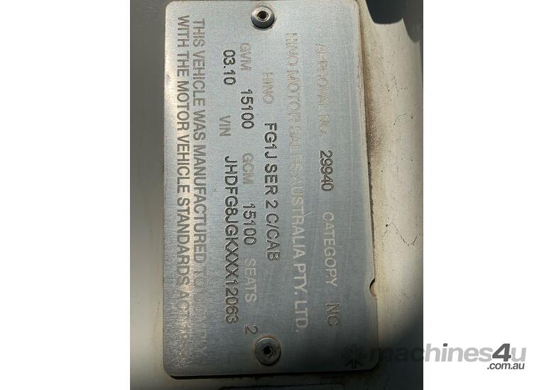 2010 Hino FG1J Dual Control Road Sweeper